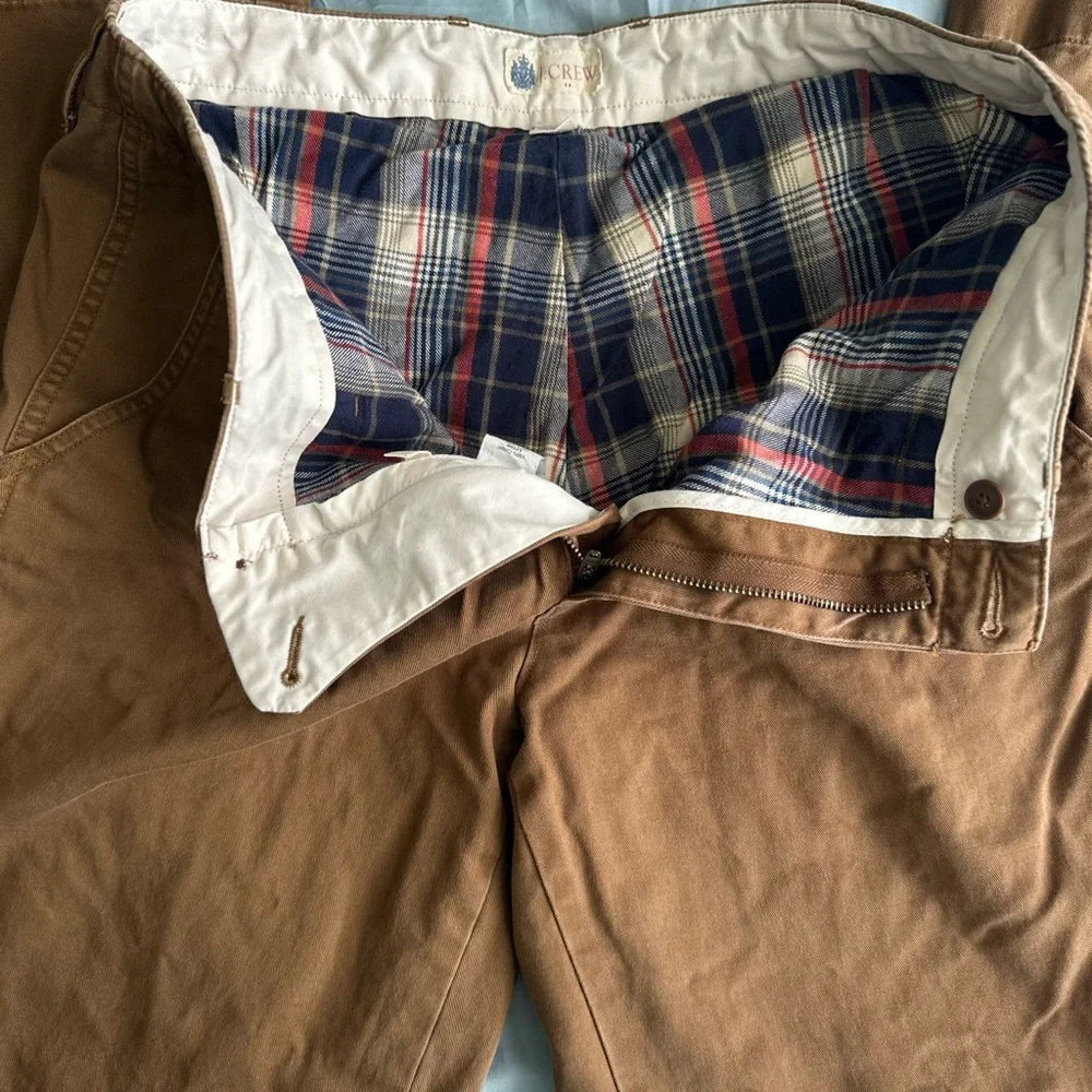 J. Crew Tan Button-Up Trousers